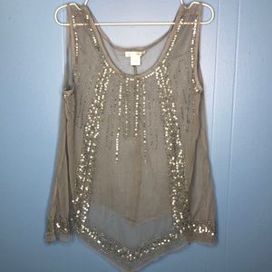 Body Central Sheet Sequin Blouse 🍸